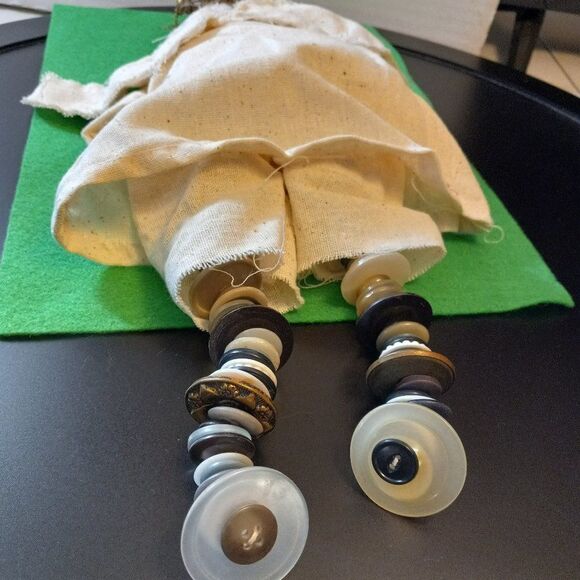 Vintage Angel Button Doll Cottagecore  Grandmacore Handmade - Picture 4 of 8